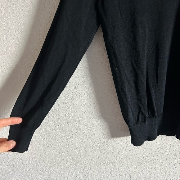 Elie by Elie Tahari V Neck Long Sleeve Viscose Single Pocket Sweater Top… - Picture 12 of 12